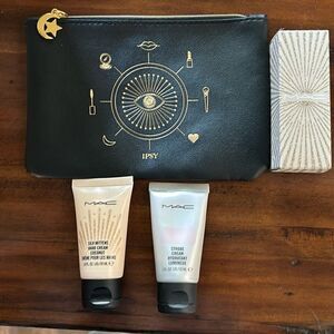 MAC Silk Mittens HAND CREAM : COCONUT 30 ML & Strobe Pinklite &  Ipsy bag new